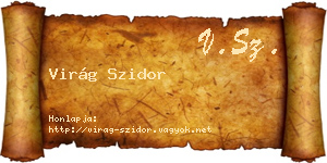 Virág Szidor névjegykártya