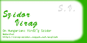 szidor virag business card